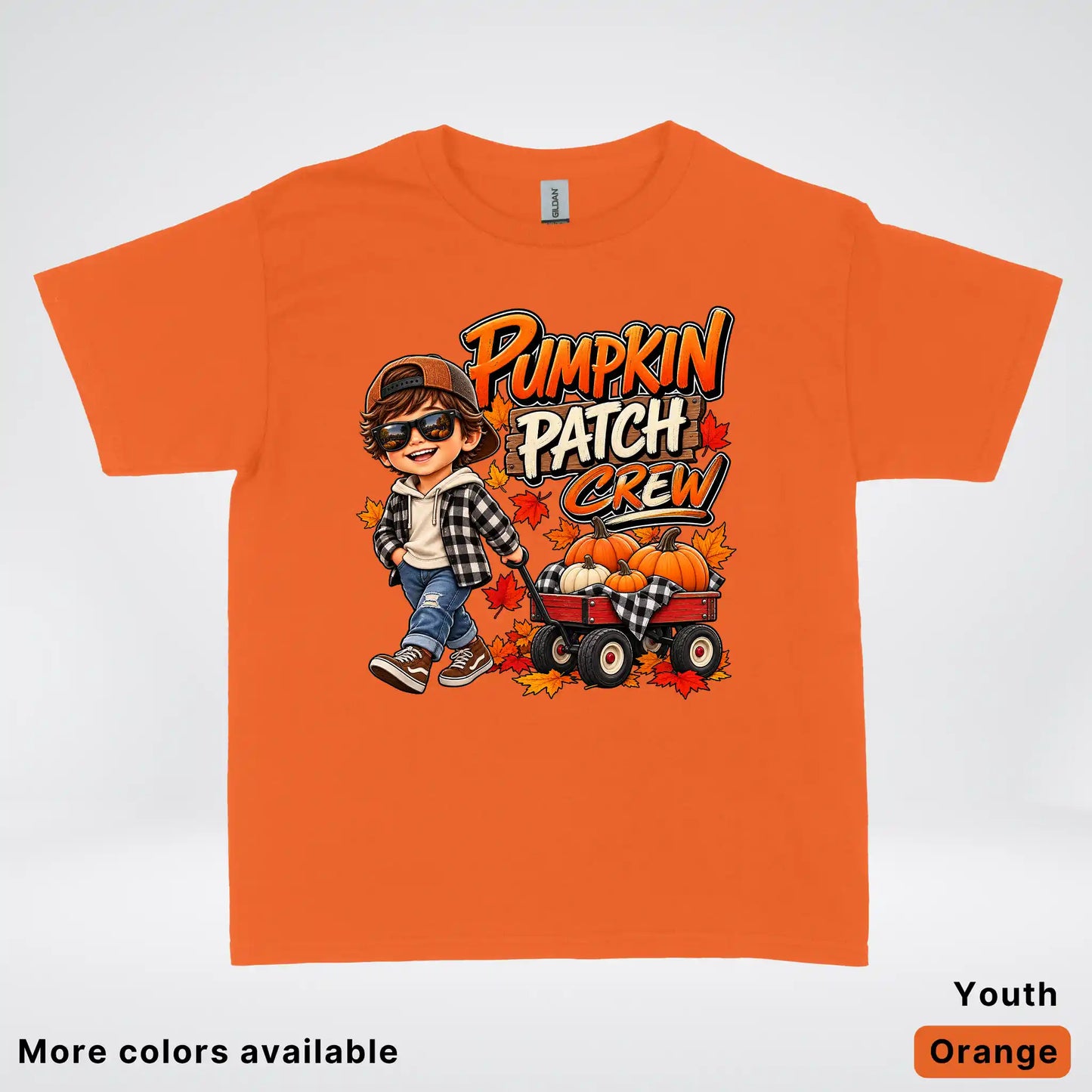 Pumpkin Patch Crew – Fall Harvest Adventure Youth T-Shirt