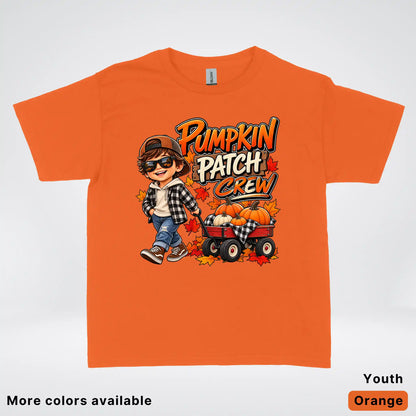 Pumpkin Patch Crew – Fall Harvest Adventure Youth T-Shirt