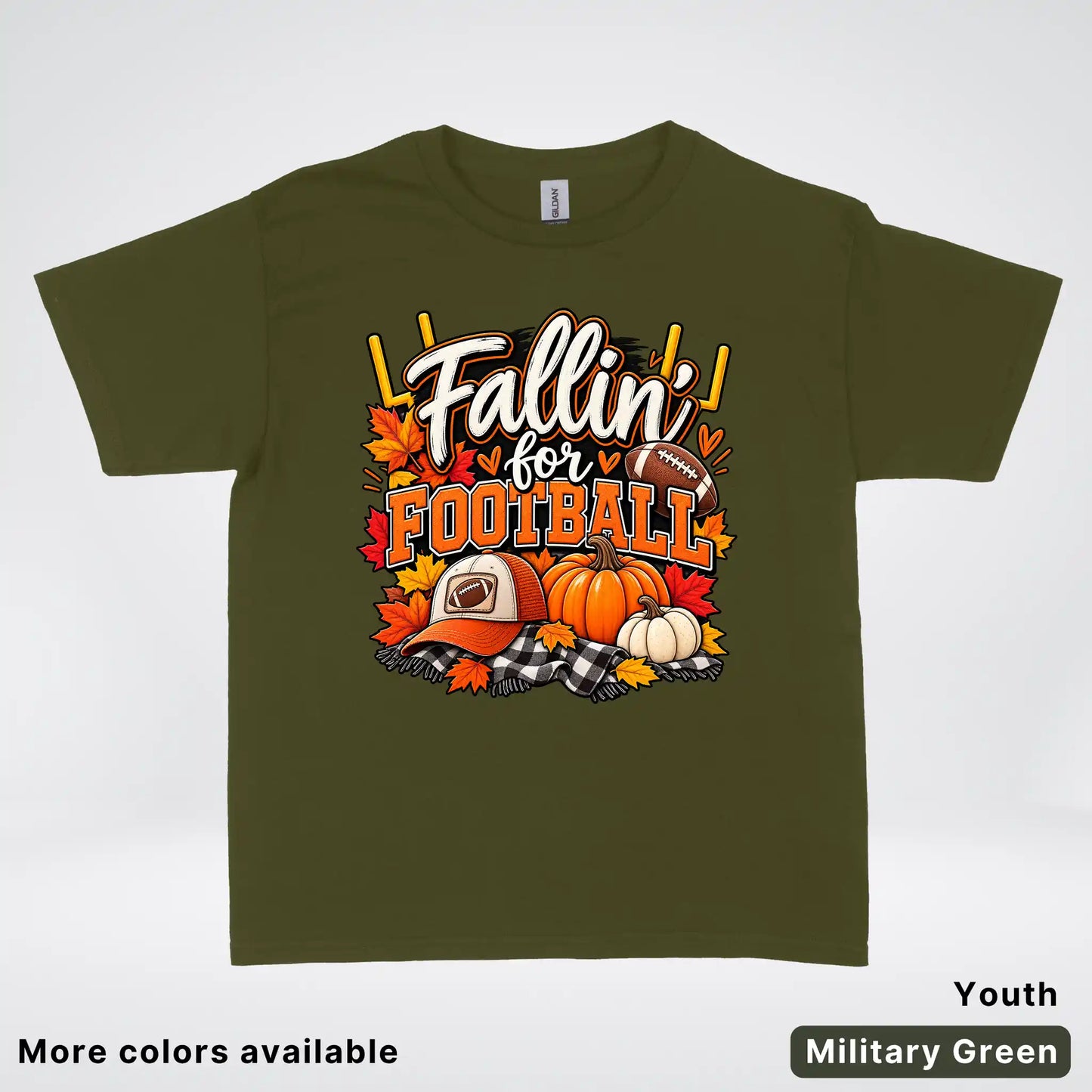 Fallin’ for Football – Pumpkin Season Game Day Youth T-Shirt