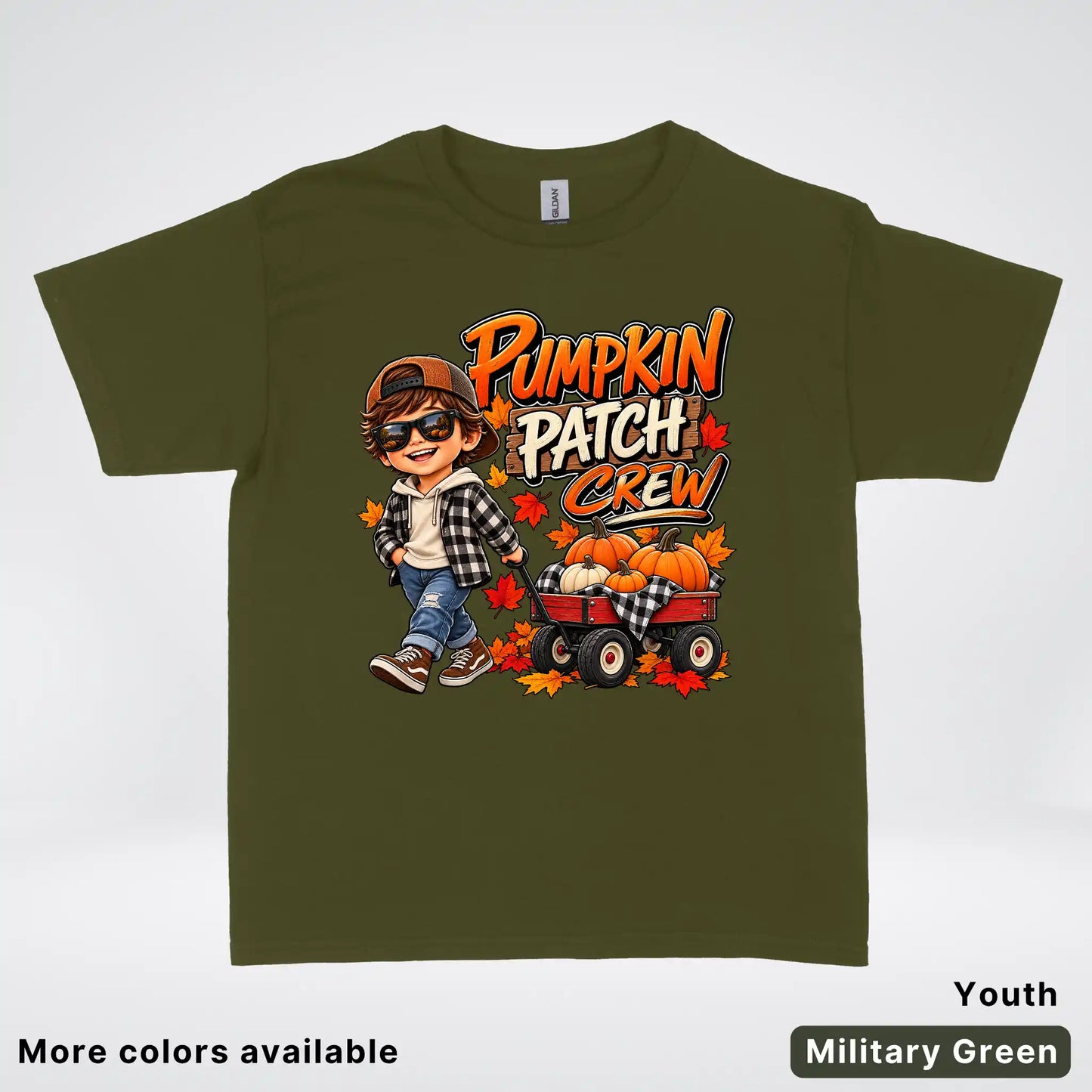 Pumpkin Patch Crew – Fall Harvest Adventure Youth T-Shirt
