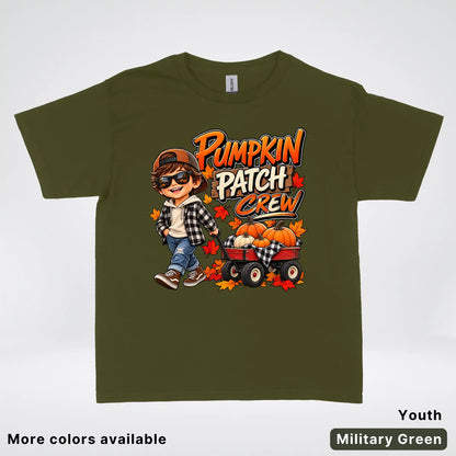Pumpkin Patch Crew – Fall Harvest Adventure Youth T-Shirt