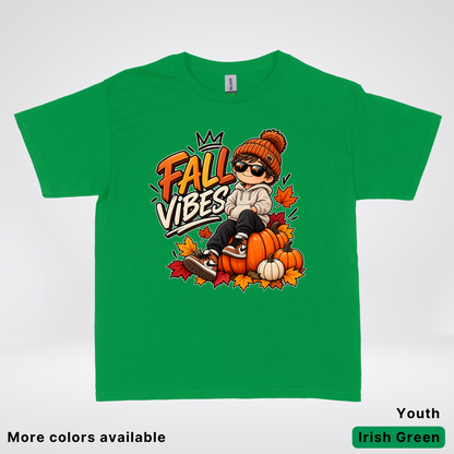 Fall Vibes – Cool Pumpkin Patch Autumn Youth T-Shirt