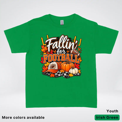 Fallin’ for Football – Pumpkin Season Game Day Youth T-Shirt