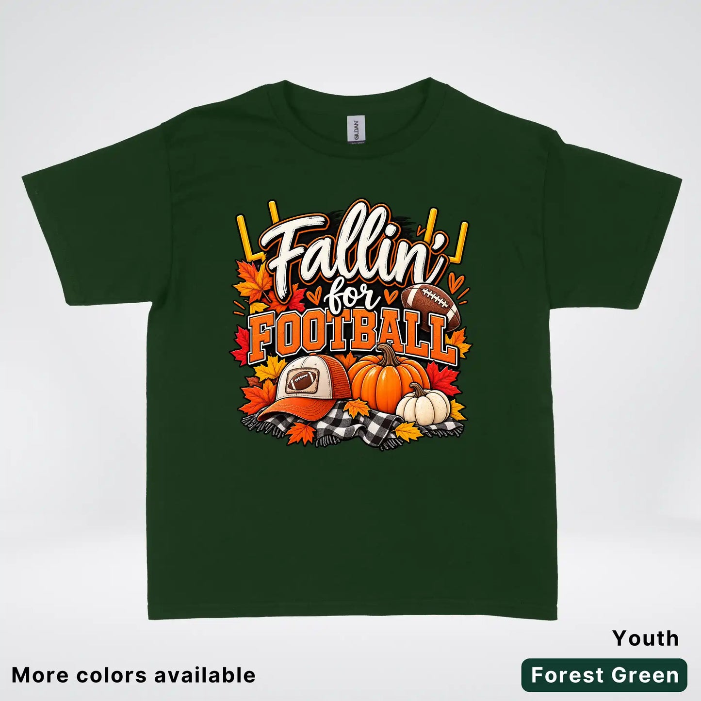 Fallin’ for Football – Pumpkin Season Game Day Youth T-Shirt