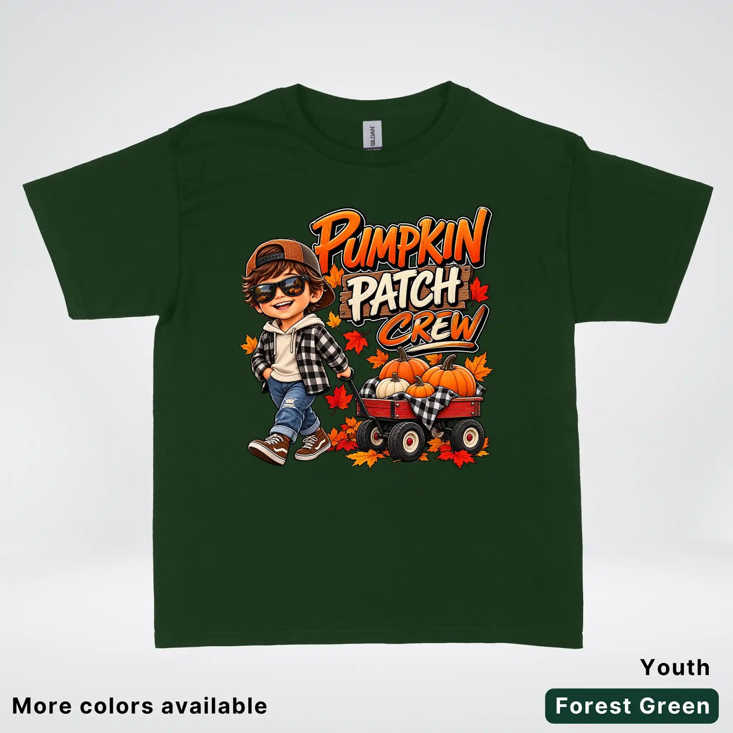 Pumpkin Patch Crew – Fall Harvest Adventure Youth T-Shirt
