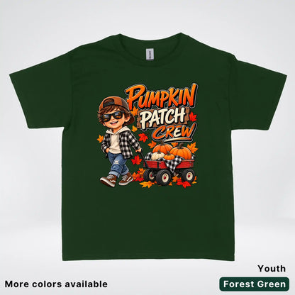 Pumpkin Patch Crew – Fall Harvest Adventure Youth T-Shirt