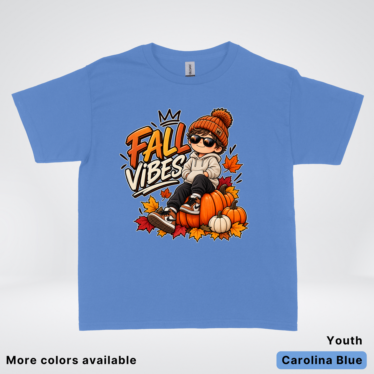 Fall Vibes – Cool Pumpkin Patch Autumn Youth T-Shirt