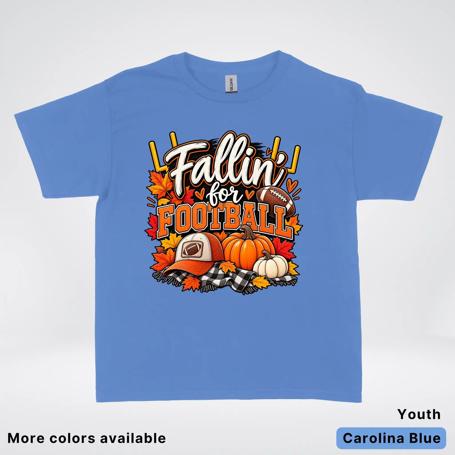 Fallin’ for Football – Pumpkin Season Game Day Youth T-Shirt
