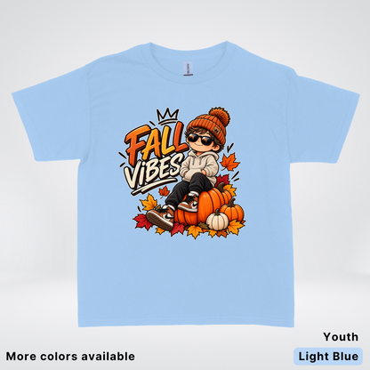 Fall Vibes – Cool Pumpkin Patch Autumn Youth T-Shirt