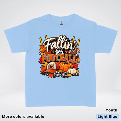 Fallin’ for Football – Pumpkin Season Game Day Youth T-Shirt
