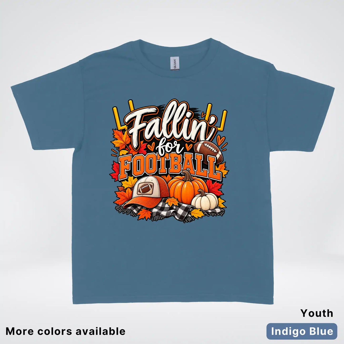 Fallin’ for Football – Pumpkin Season Game Day Youth T-Shirt