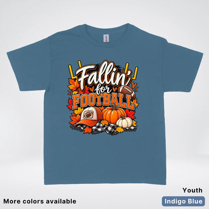 Fallin’ for Football – Pumpkin Season Game Day Youth T-Shirt