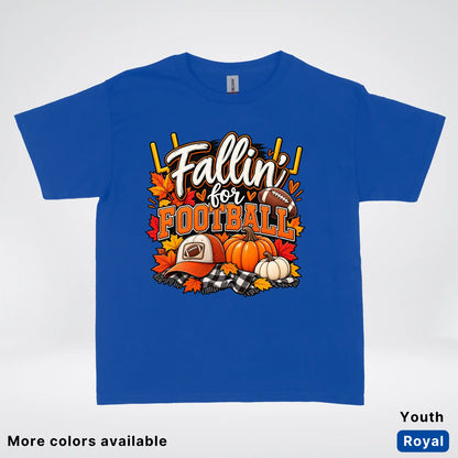 Fallin’ for Football – Pumpkin Season Game Day Youth T-Shirt