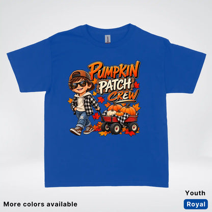 Pumpkin Patch Crew – Fall Harvest Adventure Youth T-Shirt