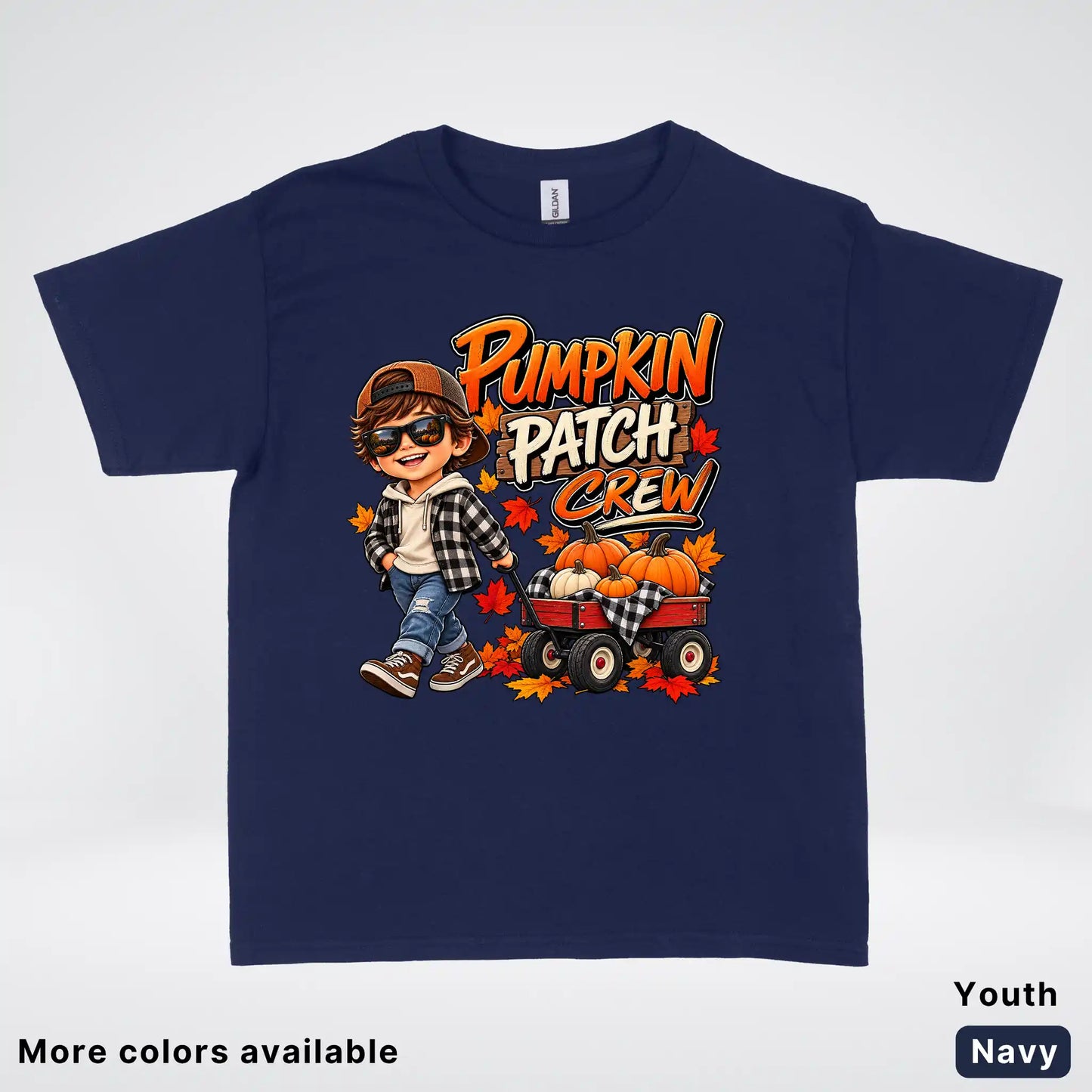 Pumpkin Patch Crew – Fall Harvest Adventure Youth T-Shirt