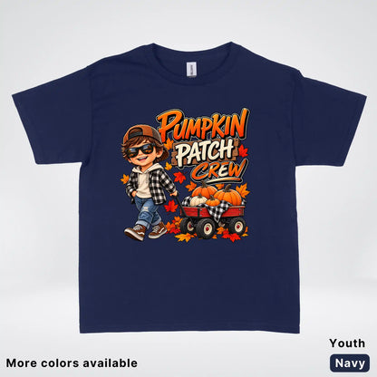 Pumpkin Patch Crew – Fall Harvest Adventure Youth T-Shirt