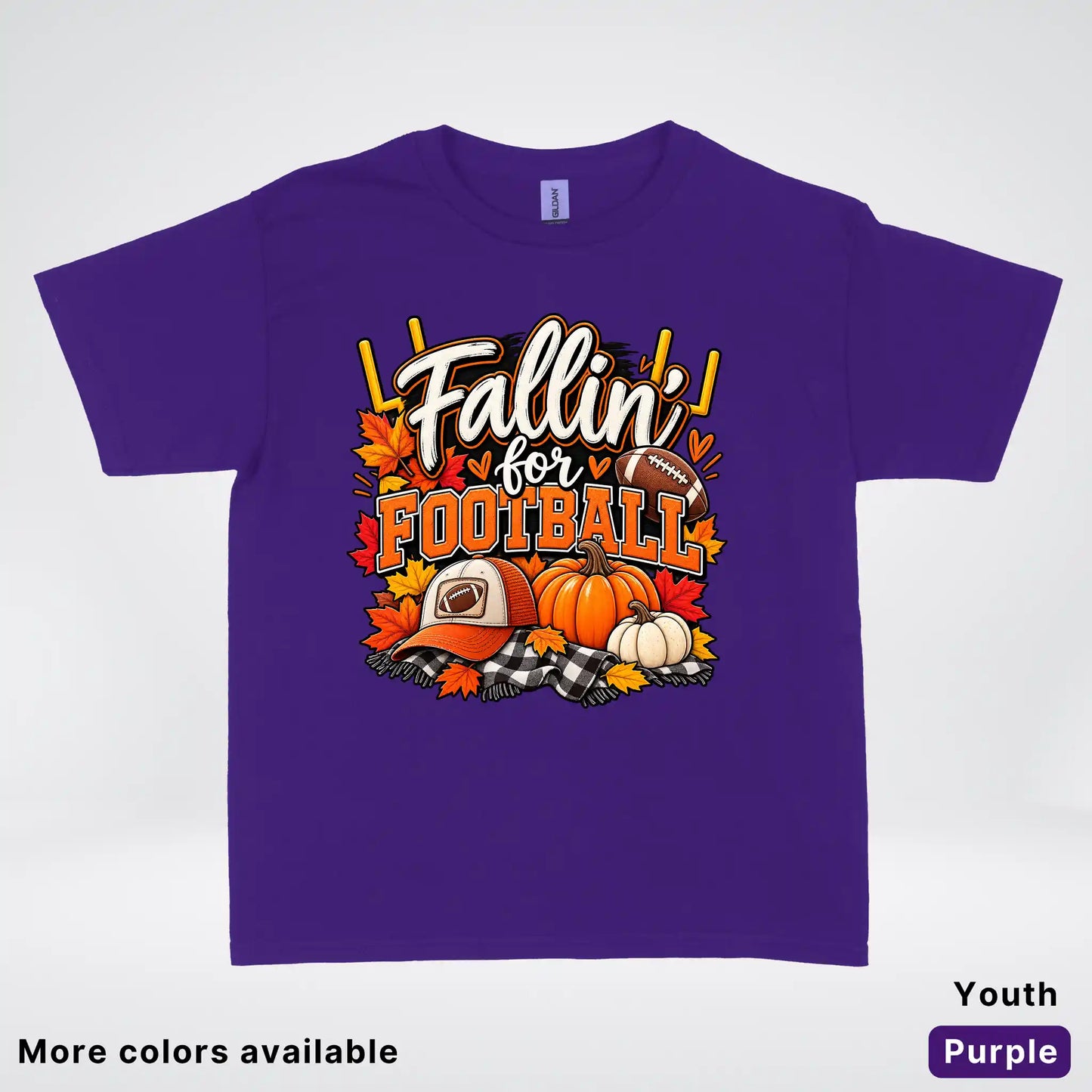 Fallin’ for Football – Pumpkin Season Game Day Youth T-Shirt