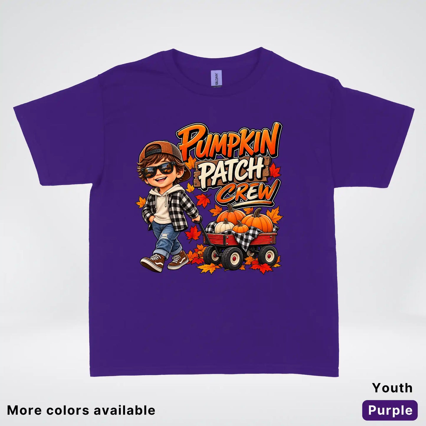Pumpkin Patch Crew – Fall Harvest Adventure Youth T-Shirt