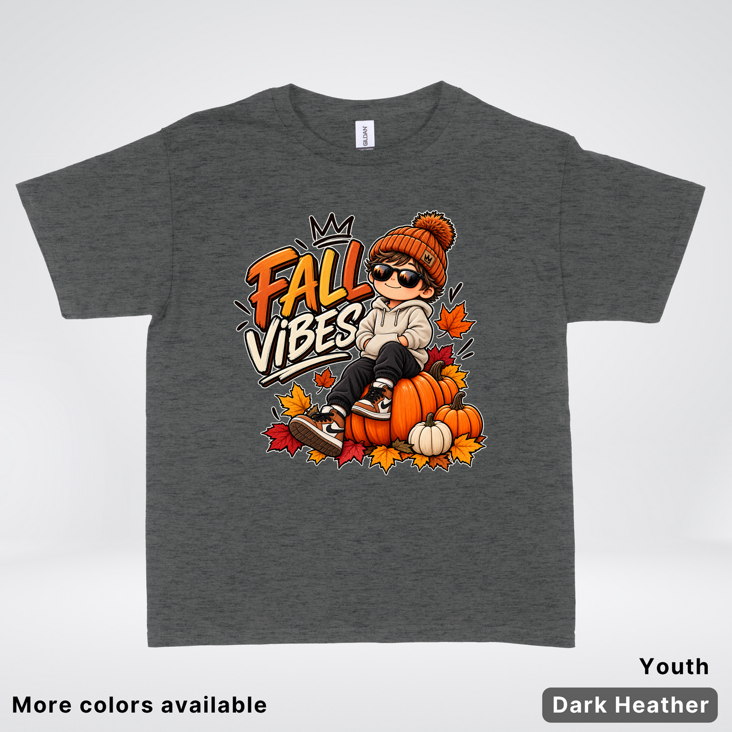 Fall Vibes – Cool Pumpkin Patch Autumn Youth T-Shirt