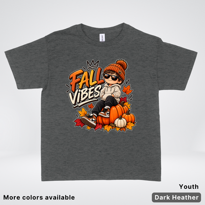 Fall Vibes – Cool Pumpkin Patch Autumn Youth T-Shirt