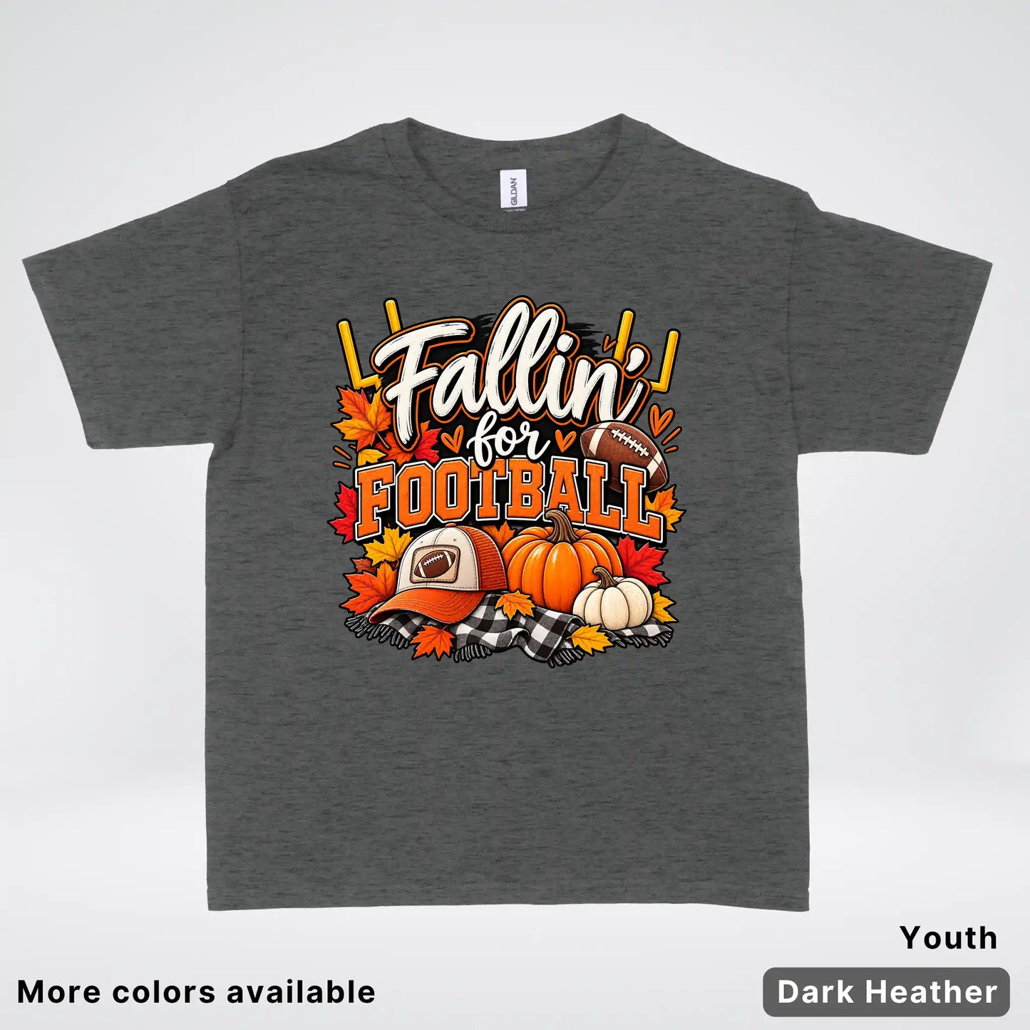 Fallin’ for Football – Pumpkin Season Game Day Youth T-Shirt