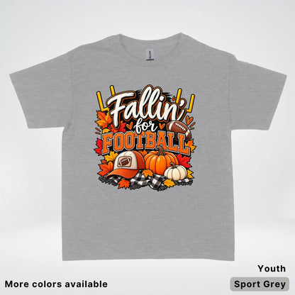 Fallin’ for Football – Pumpkin Season Game Day Youth T-Shirt