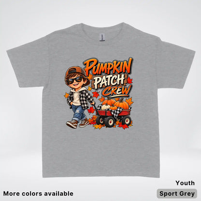 Pumpkin Patch Crew – Fall Harvest Adventure Youth T-Shirt