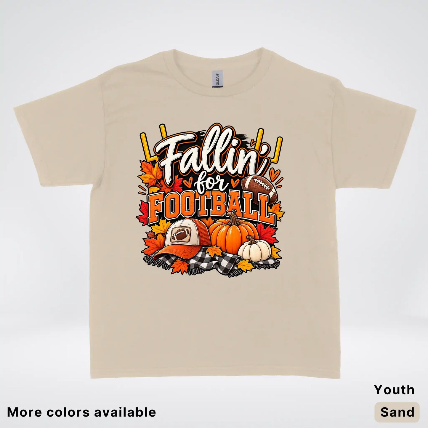 Fallin’ for Football – Pumpkin Season Game Day Youth T-Shirt