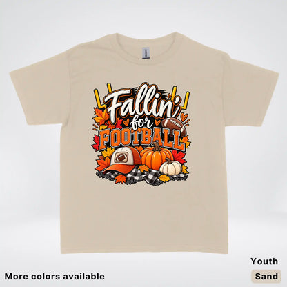 Fallin’ for Football – Pumpkin Season Game Day Youth T-Shirt