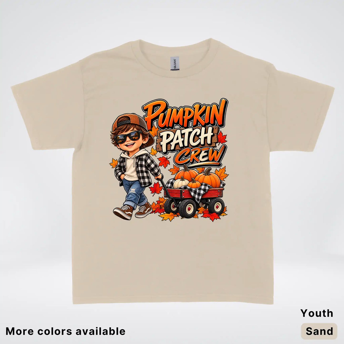 Pumpkin Patch Crew – Fall Harvest Adventure Youth T-Shirt