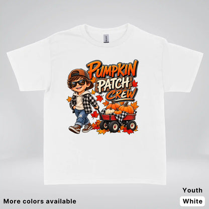 Pumpkin Patch Crew – Fall Harvest Adventure Youth T-Shirt