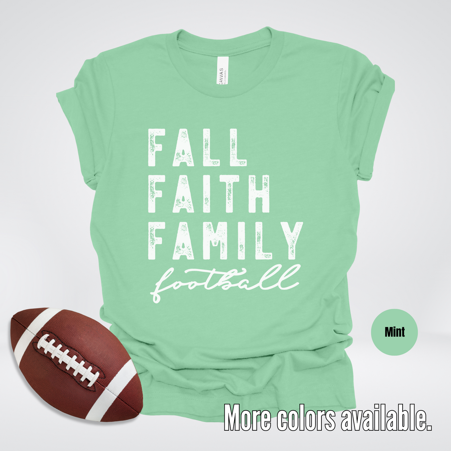 Fall Faith Family Football T-Shirt
