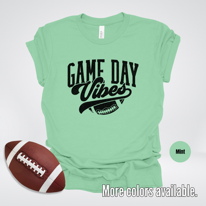 Game Day Vibes Black Design T-Shirt