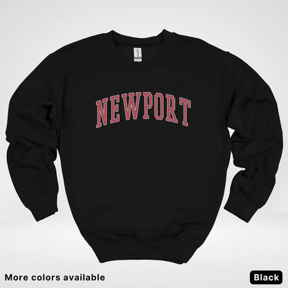 Newport Destination - Red Design - Crewneck Sweatshirt