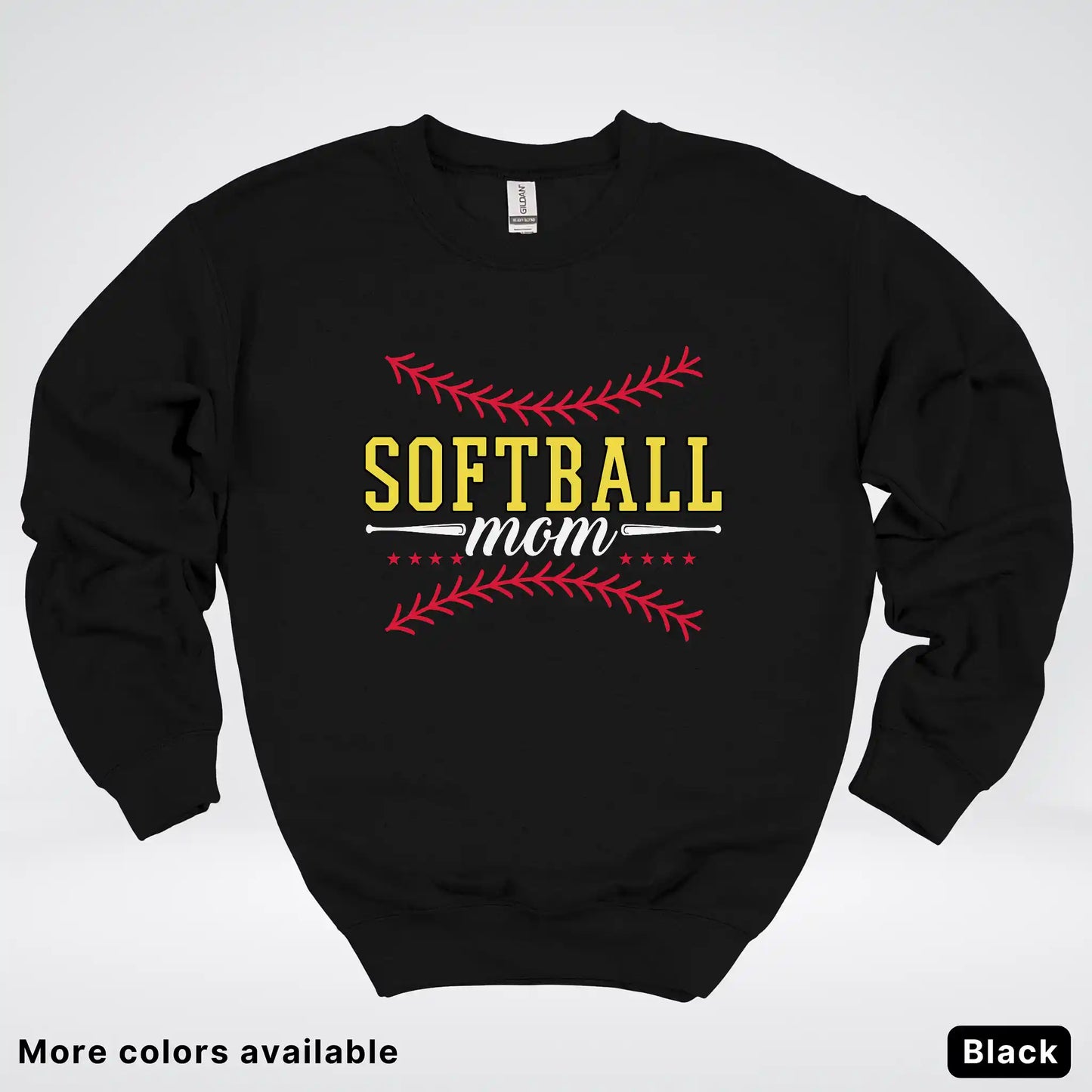 Softball Mom - White Design - Crewneck Sweatshirt