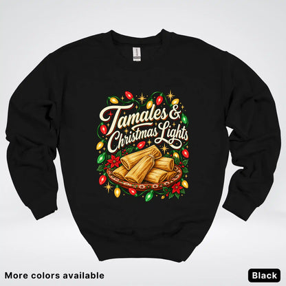 Tamales & Christmas Lights Crewneck Sweatshirt