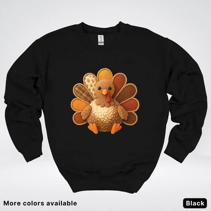 Fall Turkey Hook Yard Faux Crewneck Sweatshirt