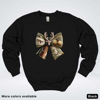 Hook Yard Faux Rustic Antler Bow - Crewneck Sweatshirt