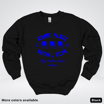 Home Plate Social Club – Blue Design - Crewneck