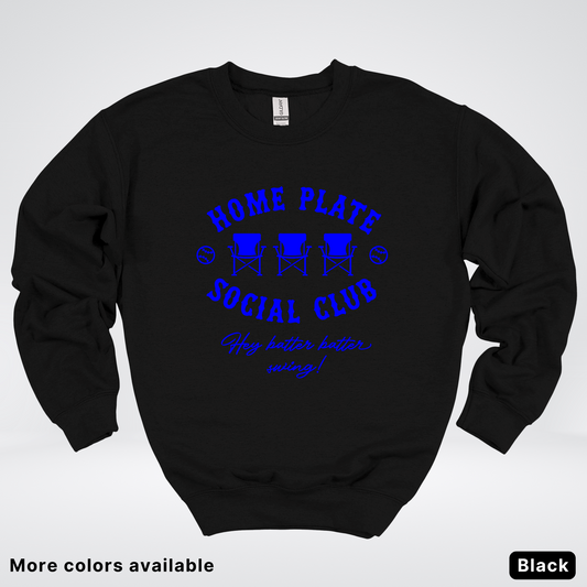 Home Plate Social Club – Blue Design - Crewneck