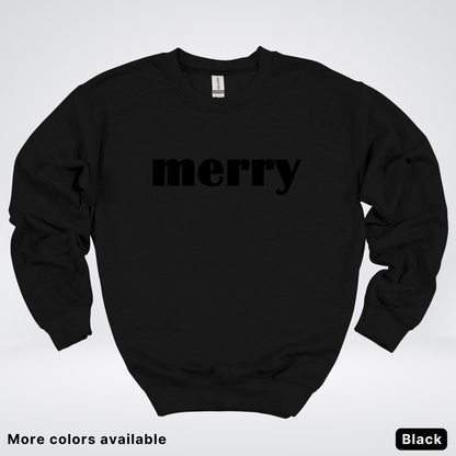 Merry - Black Design - Crewneck
