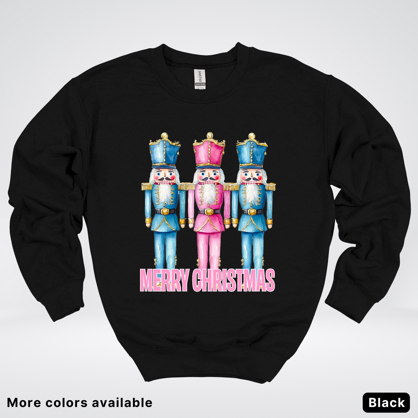 Merry Christmas Pastel Nutcrackers - Crewneck Sweatshirt