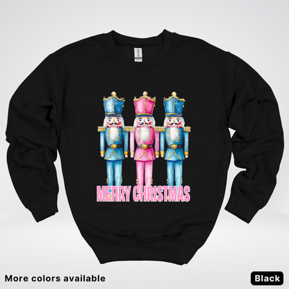 Merry Christmas Pastel Nutcrackers - Crewneck Sweatshirt