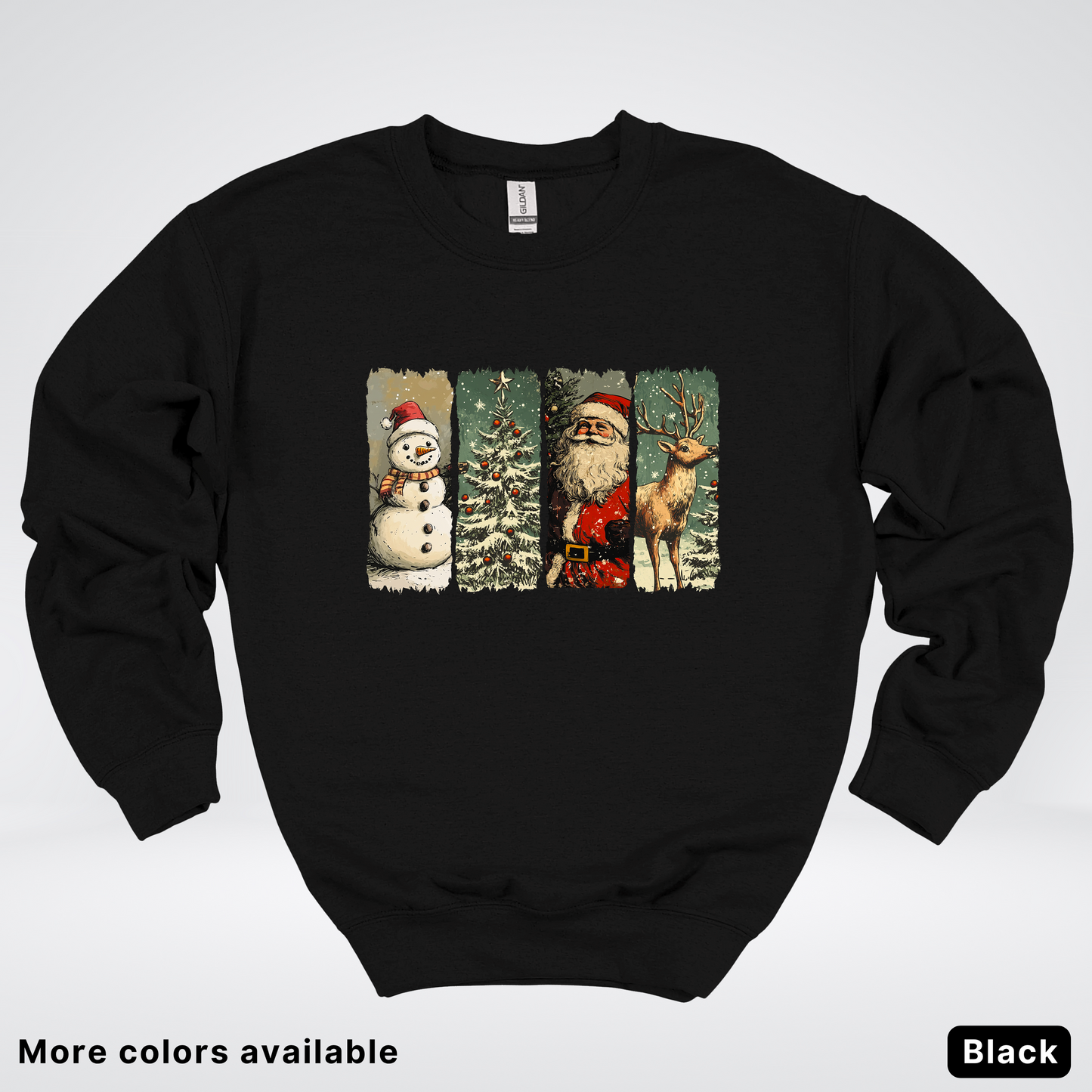 Classic Christmas Strip Art - Crewneck