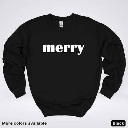 Merry - White Design - Crewneck