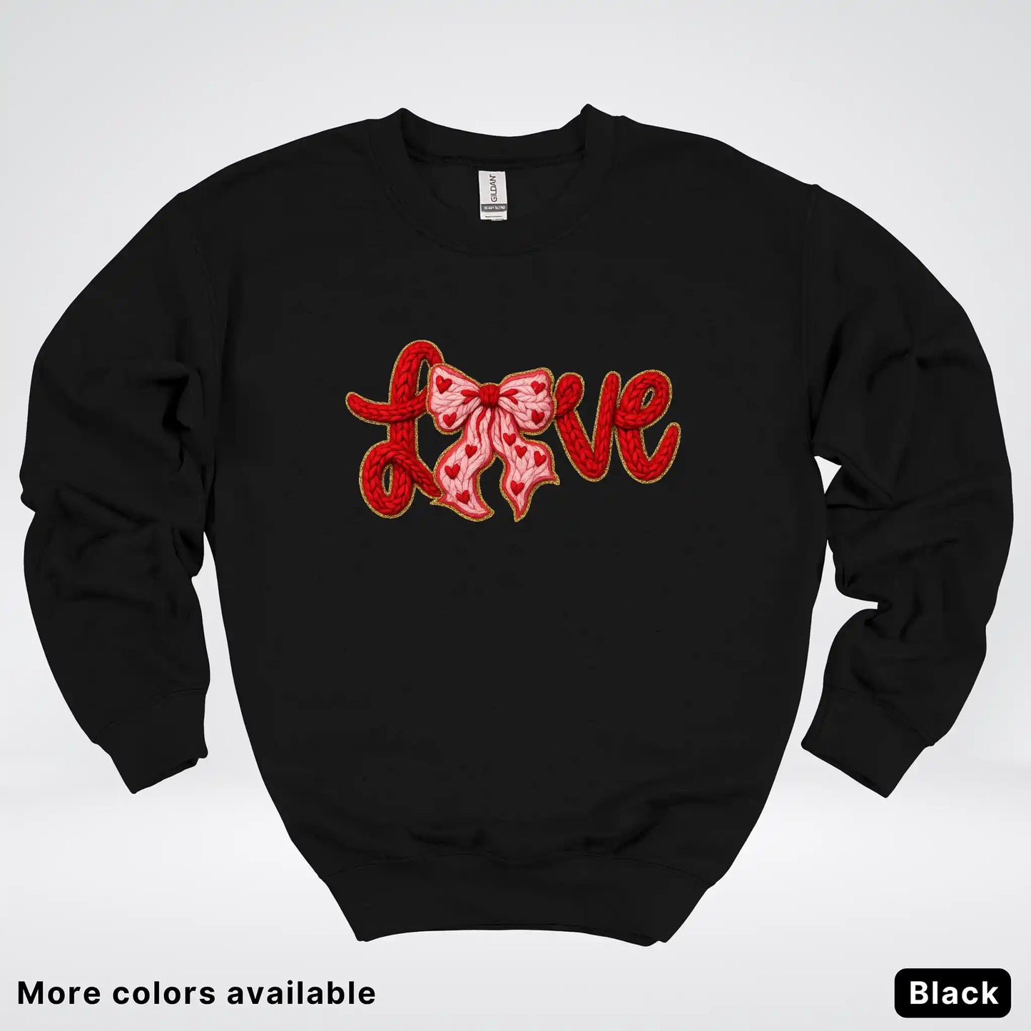 Love Bow Hook Yard Faux - Crewneck Sweatshirt