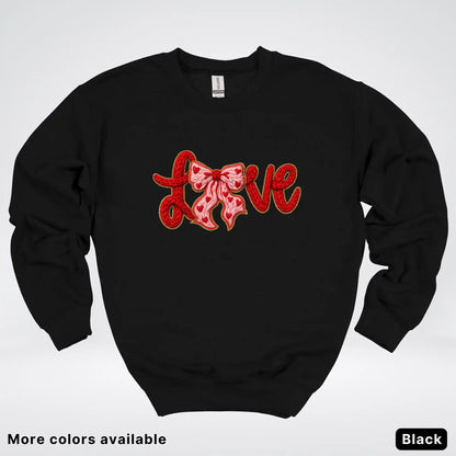 Love Bow Hook Yard Faux - Crewneck Sweatshirt