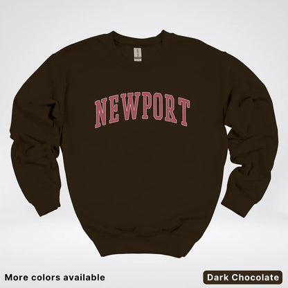 Newport Destination - Red Design - Crewneck Sweatshirt