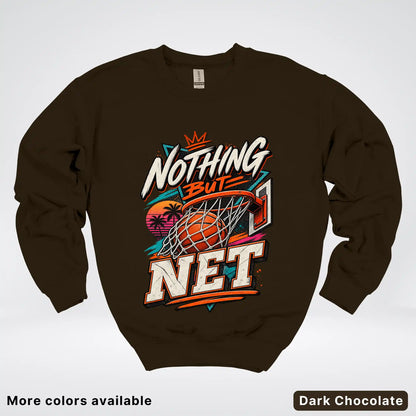 Nothing But Net – Retro Basketball Crewneck Sweatshirt