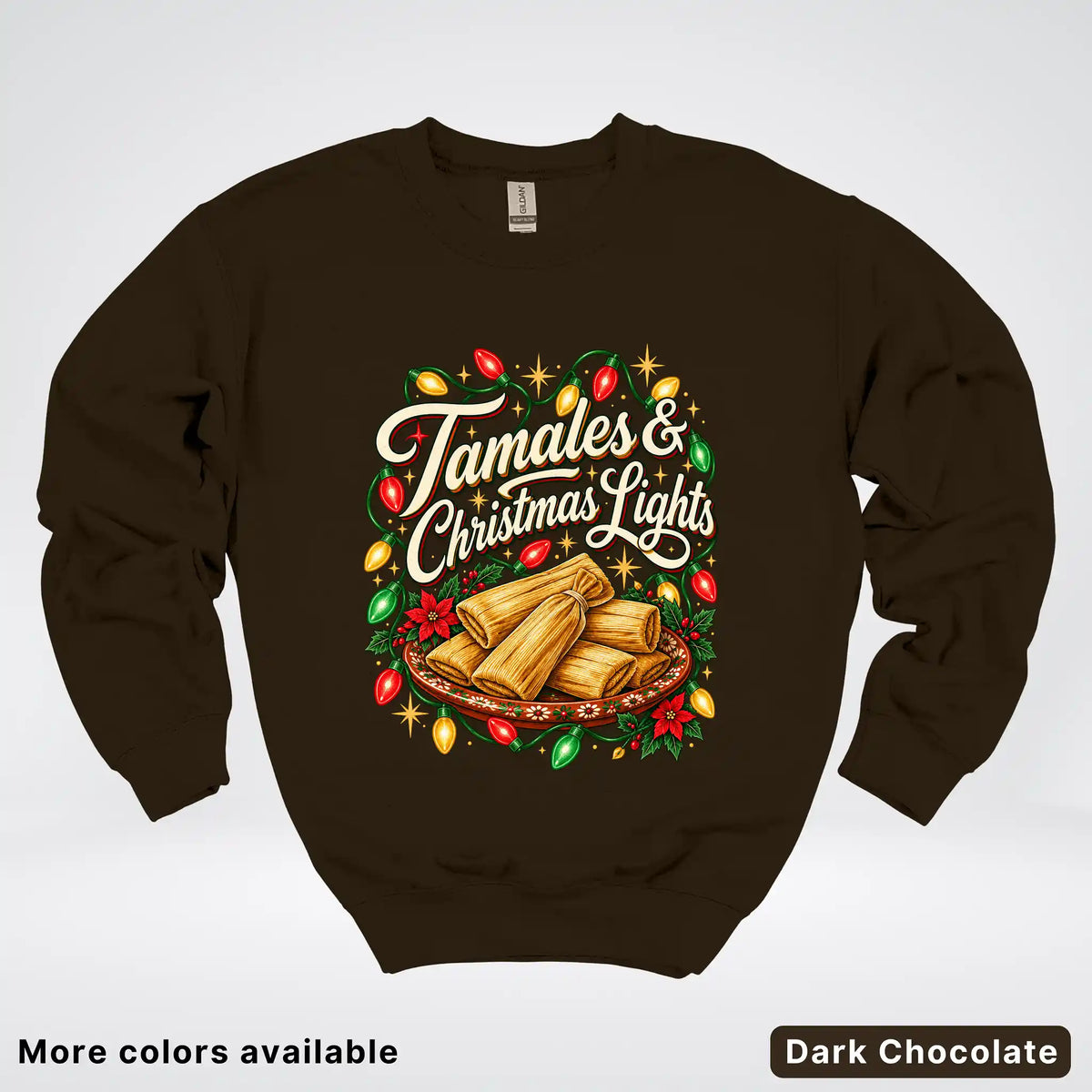 Tamales & Christmas Lights Crewneck Sweatshirt